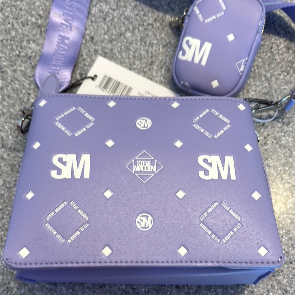 Steve Madden Lavender Crossbody Bag with Pouch - Picture 4 of 10